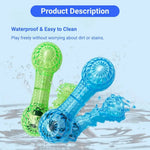 TPR Bone Chew Toy with Sound Dog Tooth Cleaning Stick - GreenFur