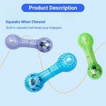 TPR Bone Chew Toy with Sound Dog Tooth Cleaning Stick - GreenFur