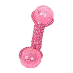TPR Dumbbell Dog Chew Toy Rope Design Teething and Boredom Relief Toy - GreenFur
