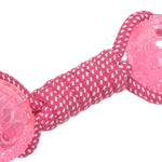 TPR Dumbbell Dog Chew Toy Rope Design Teething and Boredom Relief Toy - GreenFur