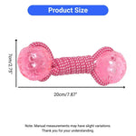 TPR Dumbbell Dog Chew Toy Rope Design Teething and Boredom Relief Toy - GreenFur