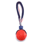 TPR Material Tire Shaped Ball Bungee Rope Dog Toy - GreenFur