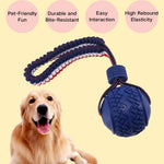 TPR Material Tire Shaped Ball Bungee Rope Dog Toy - GreenFur