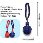 TPR Material Tire Shaped Ball Bungee Rope Dog Toy - GreenFur