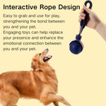 TPR Material Tire Shaped Ball Bungee Rope Dog Toy - GreenFur