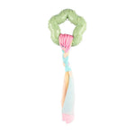 TPR Ring Braided Rope Dog Toy Durable Pet Chew Toy for Tug and Fetch - GreenFur