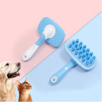 TPR Soft Dog Bath and Grooming Brush with ABS Handle - GreenFur
