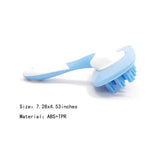 TPR Soft Dog Bath and Grooming Brush with ABS Handle - GreenFur