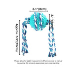 TPR Spiky Dog Ball Toy with Cotton Rope Durable Chew Toy - GreenFur