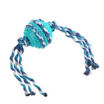TPR Spiky Dog Ball Toy with Cotton Rope Durable Chew Toy - GreenFur