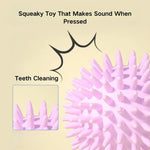 TPR Squeaky Dog Toy Spike Ball Pet Teeth Cleaning Ball - GreenFur