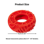TPR Tire Dog Chew Toy Durable Interactive Training and Teeth Cleaning Toy - GreenFur