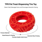 TPR Tire Dog Chew Toy Durable Interactive Training and Teeth Cleaning Toy - GreenFur