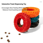 TPR Tire Dog Chew Toy Durable Interactive Training and Teeth Cleaning Toy - GreenFur