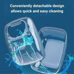 Transparent Hamster Bath House Dwarf Hamster Bathing Tub with Splash Guard - GreenFur