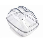 Transparent Hamster Bath House Dwarf Hamster Bathing Tub with Splash Guard - GreenFur