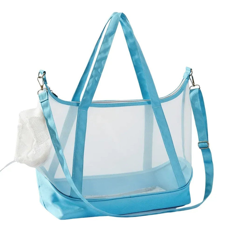Transparent Nylon Mesh Foldable Pet Carrier Bag - GreenFur