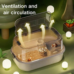 Transparent Panoramic Extra - Large PP Hamster House - GreenFur