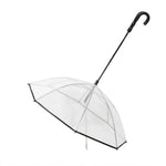 Transparent Pet Umbrella Dog Rain Umbrella with Leash for Walking - GreenFur
