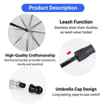 Transparent Pet Umbrella Dog Rain Umbrella with Leash for Walking - GreenFur