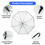 Transparent Pet Umbrella Dog Rain Umbrella with Leash for Walking - GreenFur