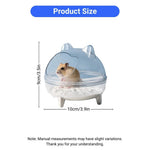 Transparent Small Pet Bath for Hamster Dwarf Hamster Chinchilla and Small Rodents - GreenFur