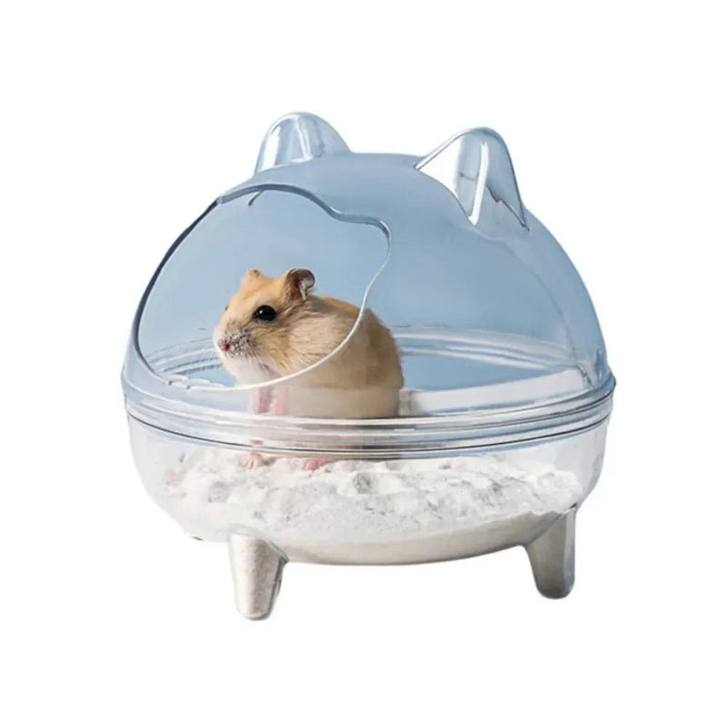 Transparent Small Pet Bath for Hamster Dwarf Hamster Chinchilla and Small Rodents - GreenFur