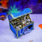 Treasure Chest Diver Resin Ornament for Aquarium Bottom Decoration - GreenFur