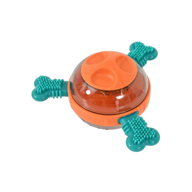 Treat Dispending Dog Toy with Chewable Rubber Bones Slow Feeder - GreenFur