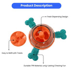 Treat Dispending Dog Toy with Chewable Rubber Bones Slow Feeder - GreenFur