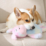 Trendy Colorful Donkey Style Plush Dog Toy with Squeaker - GreenFur