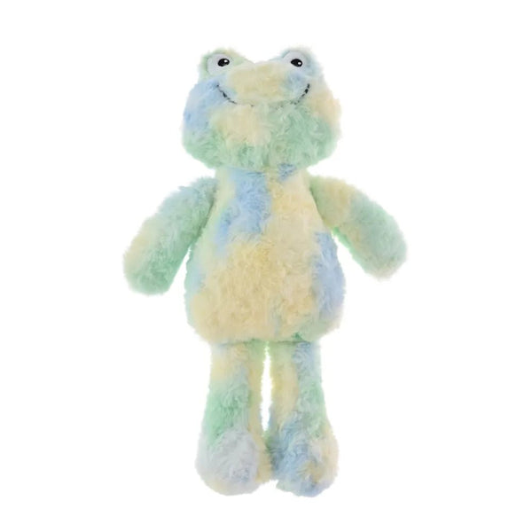Trendy Colorful Frog Style Plush Dog Toy with Squeaker - GreenFur
