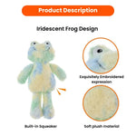 Trendy Colorful Frog Style Plush Dog Toy with Squeaker - GreenFur