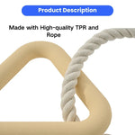 Triangle TPR Dog Pull Ring Toy with Cotton Rope - GreenFur