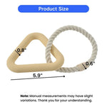 Triangle TPR Dog Pull Ring Toy with Cotton Rope - GreenFur