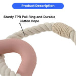 Triangle TPR Dog Pull Ring Toy with Cotton Rope - GreenFur