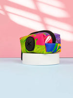 Tropical Color Block Print Pet Poop Bag Dispenser for Dog Waste Bags - GreenFur