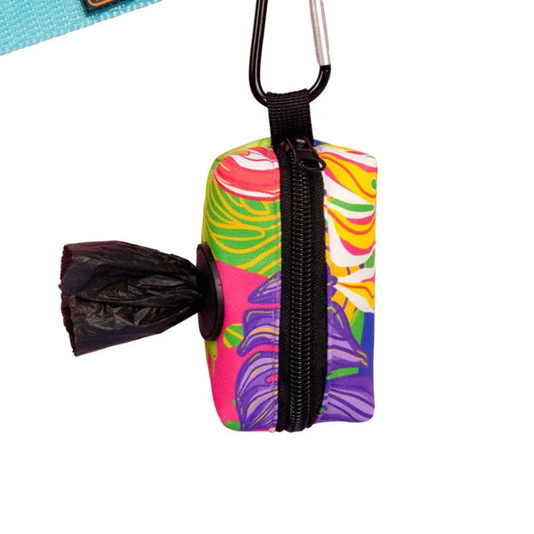Tropical Color Block Print Pet Poop Bag Dispenser for Dog Waste Bags - GreenFur