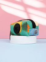 Tropical Color Block Print Pet Poop Bag Dispenser for Dog Waste Bags - GreenFur
