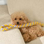 Tug of War Chew Double Handle Woven Plush Pet Dog Rope Toy - GreenFur