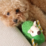 Tug of War Dog Plush Toy with Pull Rope - GreenFur