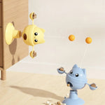 Tumbler Suction Cup Interactive PP Tower Track Ball Cat Toy - GreenFur