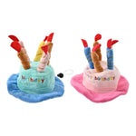 Two - Color Assorted Adjustable Cute Plush Birthday Pet Hat - GreenFur