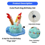 Two - Color Assorted Adjustable Cute Plush Birthday Pet Hat - GreenFur