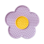 Two Color Sunflower Silicone Pet Lick Mat Feeding Tray - GreenFur