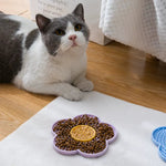Two Color Sunflower Silicone Pet Lick Mat Feeding Tray - GreenFur