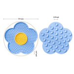 Two Color Sunflower Silicone Pet Lick Mat Feeding Tray - GreenFur
