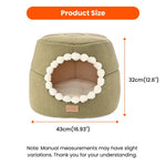 Two Ways Use Water Ripple Fabric Cat Bed with Removable Cushion - GreenFur