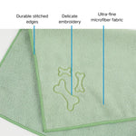 Ultra - Fine Fiber Knitted Water - Absorbing Cat Dog Pet Bath Towel - GreenFur