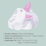 Unicorn Universal Costume Hat for Cats and Dogs - GreenFur